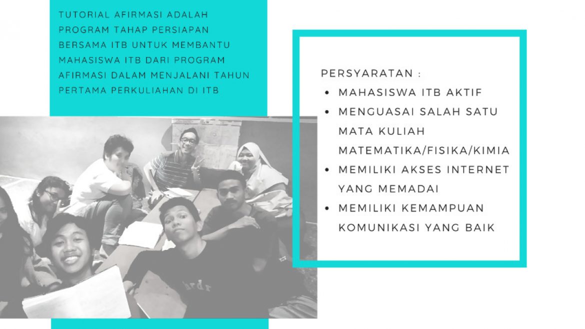 Rekrutmen Terbuka Tutor Afirmasi