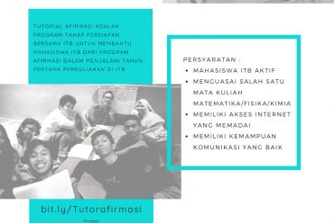 Rekrutmen Terbuka Tutor Afirmasi